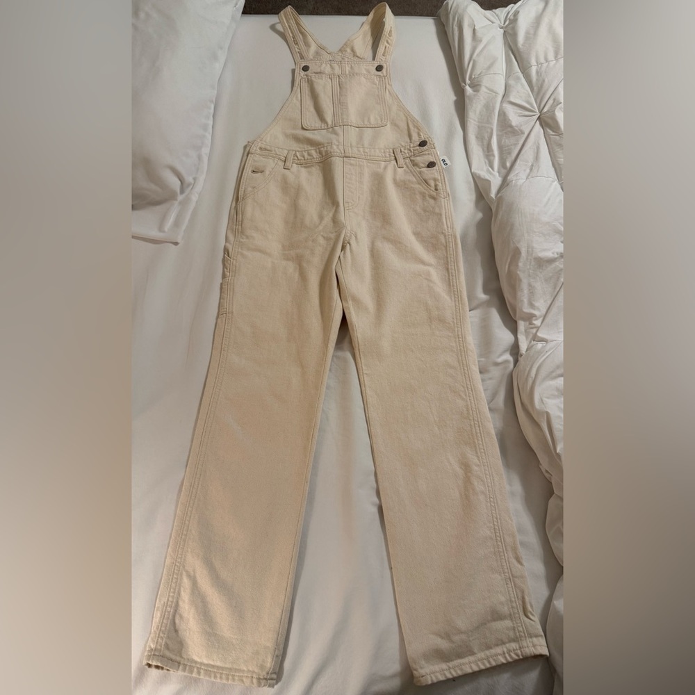 Old Navy khaki overalls